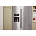 Kitchenaid® Réfrigérateur côte à côte avec distributeur extérieur d’eau et de glaçons et fini PrintShield™ - 24.8 pi cu - 30 po KRSF705HBS