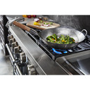 Cuisinière commerciale intelligente bicombustible KitchenAid® avec plaque chauffante, 48 po KFDC558JBK