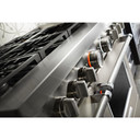 Cuisinière commerciale intelligente bicombustible KitchenAid® avec plaque chauffante, 48 po KFDC558JMH