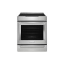 Kitchenaid® Cuisinière à induction et à convection coulissante de 30 pouces avec commandes frontales, 4 brûleurs et friture à air KSIS730PSS