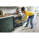 Kitchenaid® Cuisinière à induction et à convection coulissante de 30 pouces avec commandes frontales, 4 brûleurs et friture à air KSIS730PSS