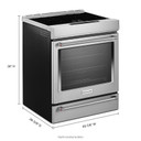 Kitchenaid® Cuisinière à induction et à convection coulissante de 30 pouces avec commandes frontales, 4 brûleurs et friture à air KSIS730PSS
