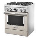 Kitchenaid® Cuisinière commerciale intelligente bicombustible avec 4 brûleurs - 30 po KFDC500JMH