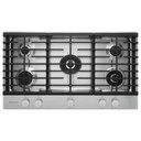Kitchenaid® Table de cuisson au gaz avec 5 brûleurs et à plaque chauffante - 36 po KCGS956ESS
