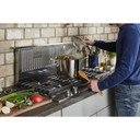 Kitchenaid® Table de cuisson au gaz avec 5 brûleurs et à plaque chauffante - 36 po KCGS956ESS