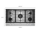 Kitchenaid® Table de cuisson au gaz avec 5 brûleurs et à plaque chauffante - 36 po KCGS956ESS