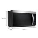 Whirlpool® Four à micro-ondes à hotte intégrée avec une puissance de cuisson de 900 watts de 30 po et 1,7 pi cu YWMMS3130RS