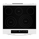 Whirlpool® Cuisinière électrique inteligente à commandes frontales de 30 pouces avec technologie de cuisson à air, revêtement WipeClean™, vapeur/auto-nettoyage, préchauffage à grande vitesse et capacité de 5.3 pi cu YWSES7530RW