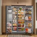 Kitchenaid® Réfrigérateur côte à côte à profondeur de comptoir, avec distributeur d’eau et de glaçons extérieur et fini PrintShield™ - 20.8 pi cu KRSC536RPS