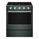 Kitchenaid® Cuisinière au gaz coulissante intelligente avec modes de cuisson à convection et brûleur 2 en 1 - 5 pi cu KSGS530SJP