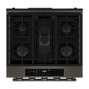Kitchenaid® Cuisinière au gaz coulissante intelligente avec modes de cuisson à convection et brûleur 2 en 1 - 5 pi cu KSGS530SBE