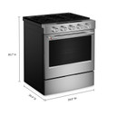 Kitchenaid® Cuisinière au gaz coulissante intelligente avec modes de cuisson à convection et brûleur 2 en 1 - 5 pi cu KSGS530SPS