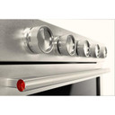 Kitchenaid® Cuisinière au gaz coulissante intelligente avec modes de cuisson à convection et brûleur 2 en 1 - 5 pi cu KSGS530SPS