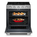 Kitchenaid® Cuisinière au gaz coulissante intelligente avec modes de cuisson à convection et brûleur 2 en 1 - 5 pi cu KSGS530SPS