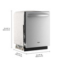 Lave-vaisselle Whirlpool® de 24 pouces avec fonction de lavage à couverture totale et séchage automatique à l'air libre, en acier inoxydable résistant aux traces de doigts WDTS8024SZ