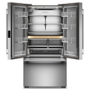 Kitchenaid® Réfrigérateur à portes françaises et profondeur de comptoir avec distributeur intérieur - 24 pi cu et 26 po KRFC236SPS