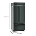 Kitchenaid® Réfrigérateur encastré à congélateur inférieur avec intérieur platine - 36 po - 20.8 pi cu KBFN536SJP