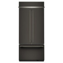 Kitchenaid® Réfrigérateur encastré à congélateur inférieur avec intérieur platine- 36 po - 20.8 pi cu KBFN536SBE