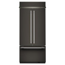 Kitchenaid® Réfrigérateur encastré à congélateur inférieur avec intérieur platine- 36 po - 20.8 pi cu KBFN536SBE