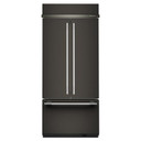 Kitchenaid® Réfrigérateur encastré à congélateur inférieur avec intérieur platine- 36 po - 20.8 pi cu KBFN536SBE