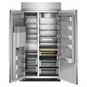 Kitchenaid® Réfrigérateur côte à côte encastré avec distributeur d’eau et de glaçons extérieur et remplissage mesuré - 42 po - 25.1 pi cu KBSD742SPS