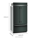 Kitchenaid® Réfrigérateur à portes françaises et congélateur inférieur avec intérieur platine - 42 po - 24.2 pi cu KBFN542SJP