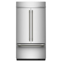 Kitchenaid® Réfrigérateur à portes françaises et congélateur inférieur avec intérieur platine - 42 po - 24.2 pi cu KBFN542SPS