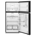 Réfrigérateur à congélateur supérieur Whirlpool® avec refroidissement à couverture totale - 19 pi cu et 29.5 po WRTX5419SB