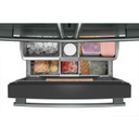 Kitchenaid® Réfrigérateur à portes françaises avec distributeur d’eau et de glaçons extérieur et tiroir réfrigéré pleine largeur FreshChill™ - 29 pi cu KRMF436SJP