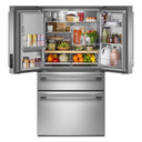 Kitchenaid® Réfrigérateur à portes françaises avec distributeur d’eau et de glaçons extérieur et tiroir réfrigéré pleine largeur FreshChill™ - 29 pi cu KRMF436SPS