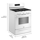 Whirlpool® Cuisinière au gaz avec technologie de cuisson à air et nettoyage à la vapeur- 30 po WFGS4530SW