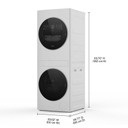 Whirlpool® Tour de lavage compacte certifiée ENERGY STAR® à pompe de chaleur de 24 po avec laveuse de 3,2 pi cu C.E.I. et sécheuse électrique de 4,3 pi cu YWFH5424SW