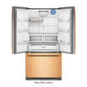 Kitchenaid® Réfrigérateur à portes françaises prêt pour le panneau à profondeur de comptoir et distributeur intérieur de 22 pi cu - 36 po KRFC136TPA