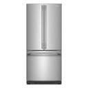 Kitchenaid® Réfrigérateur à portes françaises et profondeur standard avec distributeur d'eau intérieur , fini PrintShield™ - 30 po - 20 pi cu KRFF330SPS