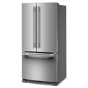Kitchenaid® Réfrigérateur à portes françaises, profondeur standard et distributeur intérieur de 22 pi cu - 33 po KRFF333SPS