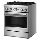 Cuisinière à induction non encastrée de style commercial à 4 éléments avec friture à air KitchenAid® de 30 po KFDS930SSS