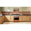 Kitchenaid® Cuisinière bicombustible de style commercial à 4 brûleurs avec mode de friture à air sans préchauffage de 30 po KFDS930SSC
