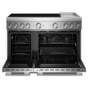 Cuisinière à induction non encastrée de style commercial à 6 éléments avec plaque chauffante KitchenAid® de 48 po KFID948SSS