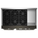 Table de cuisson commerciale au gaz à 6 brûleurs avec plaque chauffante  KitchenAid® de 48 po KFGD948SBE