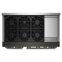 Table de cuisson commerciale au gaz à 6 brûleurs avec plaque chauffante KitchenAid® de 48 po KFGD948SBE