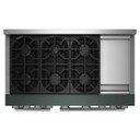 Table de cuisson commerciale au gaz à 6 brûleurs avec plaque chauffante  KitchenAid® de 48 po KFGD948SJP