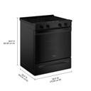 Whirlpool® Cuisinière électrique intelligente avec mode sans préchauffage et nettoyage à la vapeur de 30 po YWSES3330TB