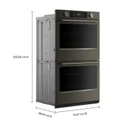 Kitchenaid® Four mural double électrique intelligent de 30 pouces avec caméra de cuisson intelligente - Fini minerai noir KOED930SBE