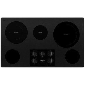 Whirlpool® Table de cuisson électrique en vitrocéramique avec deux éléments radiants doubles - 36 po WCE77US6HB