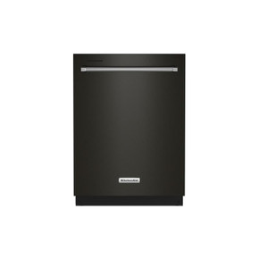 Kitchenaid® Lave-vaisselle à fini PrintShieldTM avec panier de troisième niveau pour ustensiles - 39 dBA KDTE204KBS