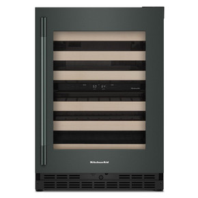 Kitchenaid® Cellier sous le comptoir avec porte-bouteilles à devant en bois à pleine extension - 24 po KUWR524SJP