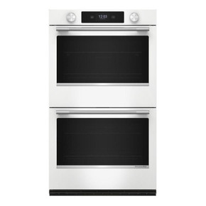 Kitchenaid® Four mural double électrique intelligent de 30 pouces avec modes de cuisson assistée - Blanc KOED730SWH