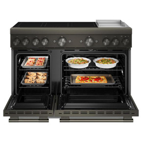 Cuisinière à induction non encastrée de style commercial à 6 éléments avec plaque chauffante KitchenAid® de 48 po KFID948SBE