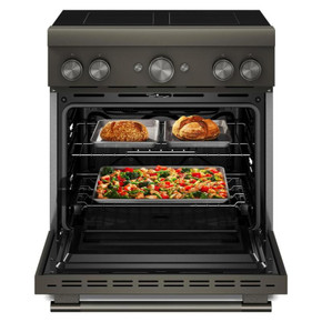Cuisinière à induction non encastrée de style commercial à 4 éléments avec friture à air KitchenAid® de 30 po KFIS930SBE
