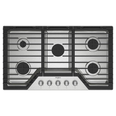 Whirlpool® Table de cuisson au gaz avec cinquième brûleur, 36 po WCGK7036PS